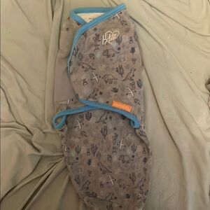 SwaddleMe Gray and Blue Dinosaur Swaddle